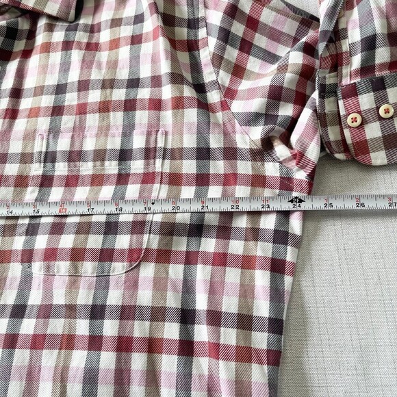 Peter Millar Mens Shirt Plaid Long Sleeve Cotton. Size L - Picture 6 of 8
